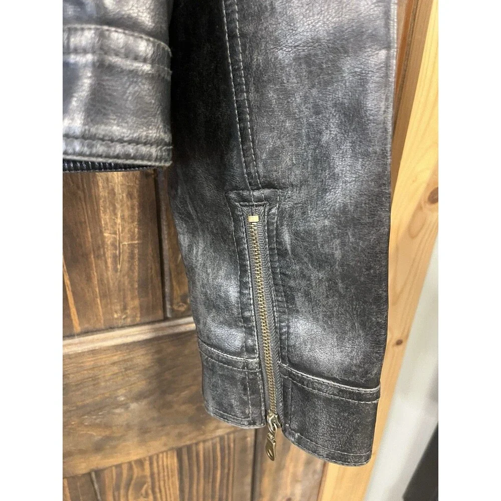 Vintage Frida G Faux Leather Motorcycle Jacket Women’s Large